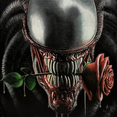 Painting by rx strip "fragments of counsciousness" 