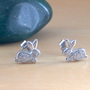 925 Crystal Zirconia Rabbit Earrings/Cz Rabbit Stud Earrings/Rabbit Jewellery/Rabbit Jewelry/Cz Earrings/Bunny Rabbit Studs/Crystal Bunny-3