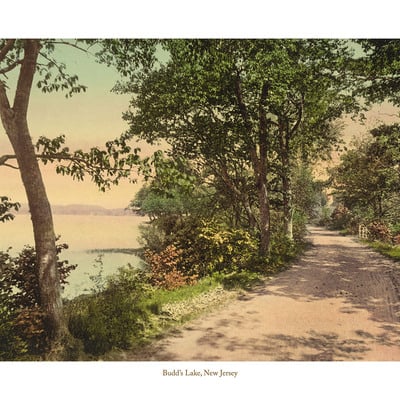 Budd's lake, new jersey in 1900 - vintage photograph, antique, reproduction, giclée, fine art, wall art, history