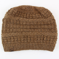 Textured Alpaca Slouch Beanie - Thumbnail 3