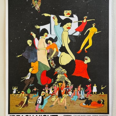 “beach night” poster