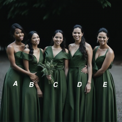 Mismatch olive green casual bridesmaid dresses for wedding party