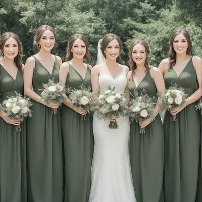 Bridesmaid dresses v neck long soft chiffon 