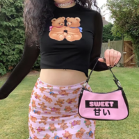 TWINS BEAR LONG SLEEVE TEE - Thumbnail 1