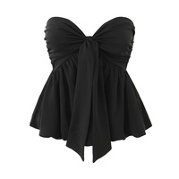 Sexy black short tube top - Thumbnail 2