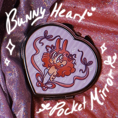 Bunny Heart Pocket Mirror