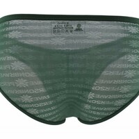 2PK Brave Person mesh gauze Men's sexy underwear low-rise quick-dry sheer pouch briefs underpants Green BR1124 - Thumbnail 1