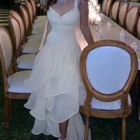 Charming Modest A-line Long V Neck Evening Dress Formal Gowns - Thumbnail 1