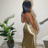 Elegant Spaghetti Straps Sexy Backless Formal Evening Dress - Thumbnail 1