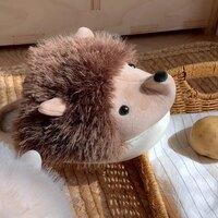 Soft Hedgehog Plush Slippers - Thumbnail 3