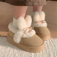 Soft Rabbit Ears Warm Snow Boots - Thumbnail 2