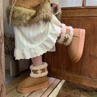Retro Ethnic Style Snow Boots - Thumbnail 3