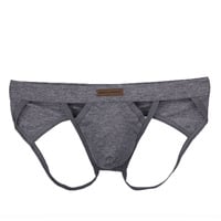 4PK Multi-color Brave Person gay men's sexy lingerie cotton blend cut-out double thong underpants BR1158 - Thumbnail 8