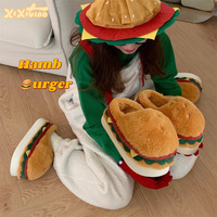 FREE SHIPPING Hamburger Plush Slippers - Thumbnail 4