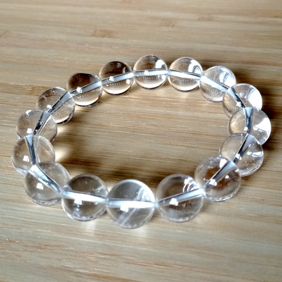 Vintage punk shine 14mm big beads clear crystal bracelet unique rave