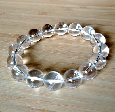 Vintage Punk Shine 14mm Big Beads Clear Crystal Bracelet Unique Rave