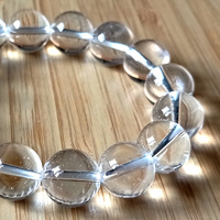 Vintage Punk Shine 14mm Big Beads Clear Crystal Bracelet Unique Rave - Thumbnail 3