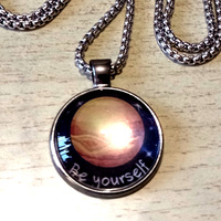 FREE SHIP! Stunning Shine Planet MARS Handcrafted Pendant Necklace Rave Unique - Thumbnail 2