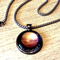 FREE SHIP! Stunning Shine Planet MARS Handcrafted Pendant Necklace Rave Unique - Thumbnail 5