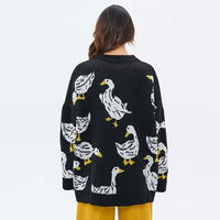 Cute Duck Pattern Knitted Sweater Pullover - Thumbnail 1