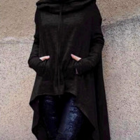 FREE SHIP! Stunning Punk Goth Oversize Knit Sweater Cape Hoodie Outerwear Rave Unique - Thumbnail 3