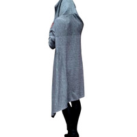 FREE SHIP! Stunning Punk Goth Oversize Knit Sweater Cape Hoodie Outerwear Rave Unique - Thumbnail 5