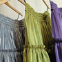 Olive Green A-line Satin Skirt Outfit Women Plus Size Taffeta Holiday Midi Skirt -4