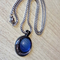 FREE SHIP! Stunning Shine Planet NEPTUNE Handcrafted Pendant Necklace Rave Unique.  - Thumbnail 3