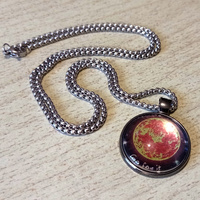 FREE SHIP! Stunning Shine Planet SUN Handcrafted Pendant Necklace Rave Unique - Thumbnail 3