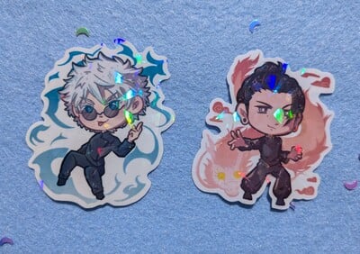 Gojo and Geto Jujutsu Kaisen Stickers