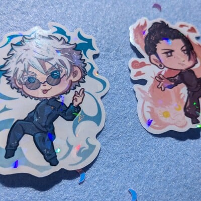 Gojo and geto jujutsu kaisen stickers