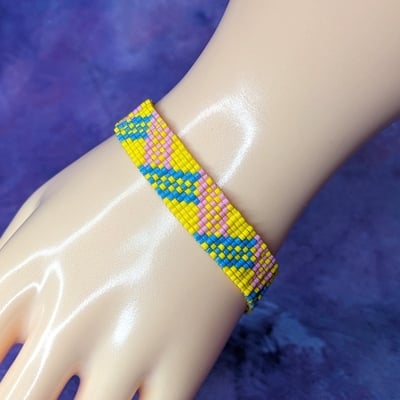 Pixel bracelet - pride collection - pansexual