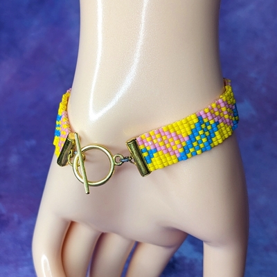 Pixel bracelet - pride collection - pansexual
