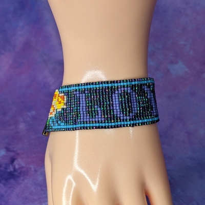 Floral "love" beaded bracelet - new version