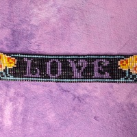 Floral "Love" Beaded Bracelet - New Version - Thumbnail 1