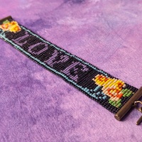 Floral "Love" Beaded Bracelet - New Version - Thumbnail 2