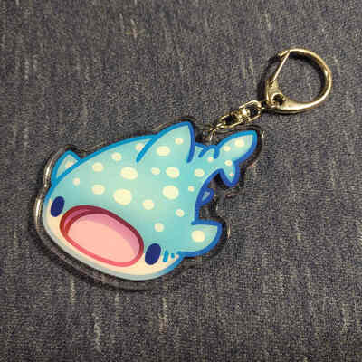 Whale shark keychain