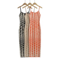 Sexy Polka Dot Knitted Slip Dress - Thumbnail 8