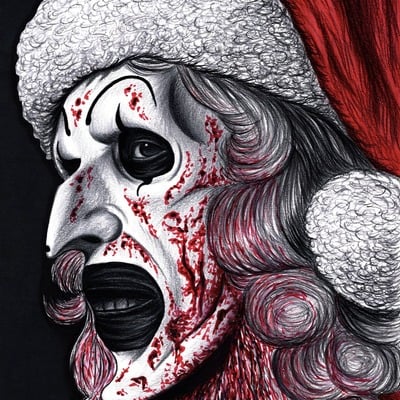 Santa art print