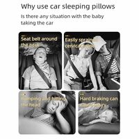 Car Travel Head Pillow Support - H-Shape Travel Pillow for Kids and Adults - Thumbnail 5