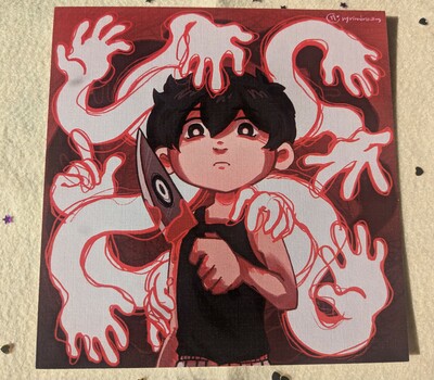 Omori Red Hands Print