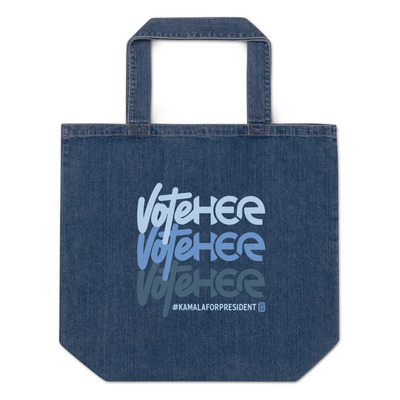 Voteher stack | organic denim tote bag