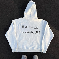 QUIT MY JOB TO CREATE ART HOODIE - Thumbnail 2