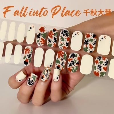 Nailart by aria | fall into place | semi-cured gel nail wraps