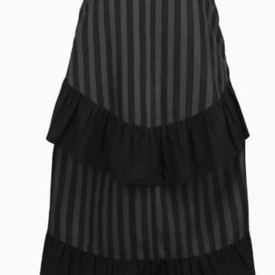 Black and grey bustled skirt