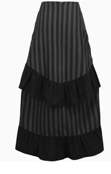Black and grey bustled skirt