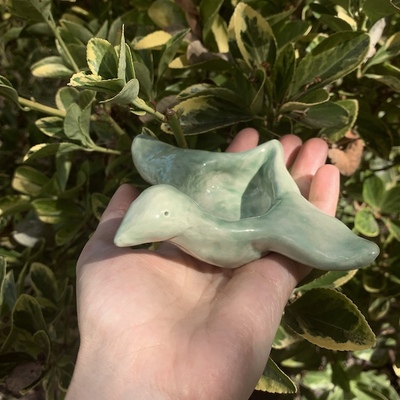 green bird bowl