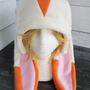 Cream and Orange Bunny Hat-1