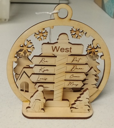 #269 NORTH POLE ORNAMENT