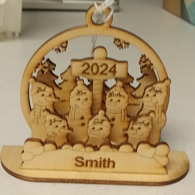 #271 snowman family ornament - Thumbnail 5